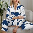 thumbnail image 6 of Fuzoiu Cute Cartoon Dinosaurs Print Women's Long-Sleeved Pajama,Lounge Button Down Nightwear,Womens Notch Collar Pajama Set-XX-Large, 6 of 7