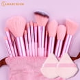 thumbnail image 2 of Professional 13PCS Makeup Brushes Set 2 Powder Puff Sponge for Cosmetics Foundation Blush Eyeshadow Blending Brush Beauty Tools 13-brown, 2 of 6