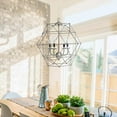 thumbnail image 5 of Elegant Designs 4 Light Hexagon Industrial Rustic Pendant Light, Brushed Nickel, 5 of 5
