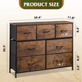 thumbnail image 3 of 7 Drawer Dresser TV Stand, Dressers for Bedroom, Fabric Storage Tower, Hallway, Entryway, Closets, Sturdy Steel Frame, Wood Top, Easy Pull Handle, 3 of 15