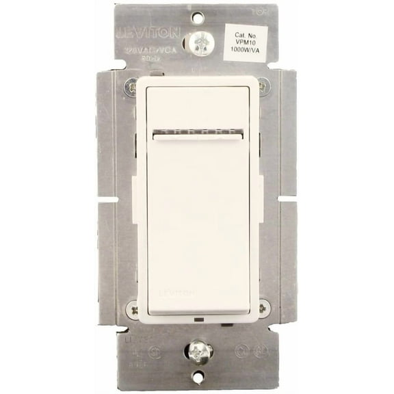 Leviton VPM10-1LX, Vizia   Digital 1000W Incandescent/1000VA Magnetic Low Voltage Dimmer, Single Pole and 3-Way, White/Ivory/Almond