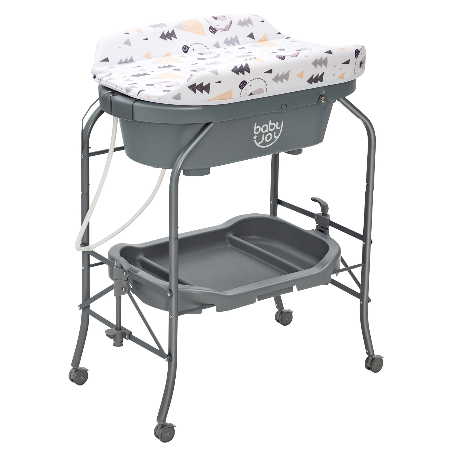 Infans Baby Changing Table w/Bathtub, Folding & Portable Diaper Station