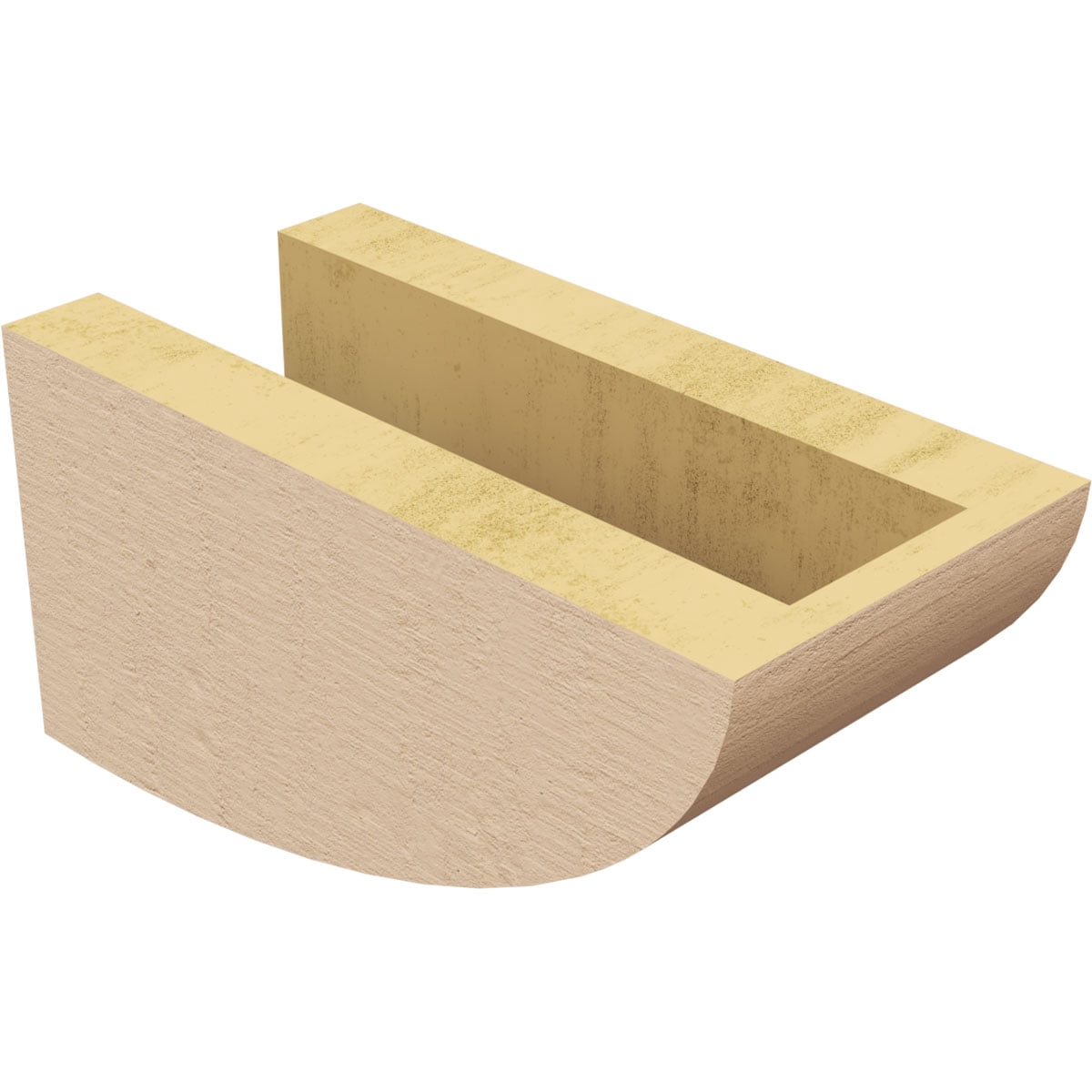 4"W x 8"D x 4"H Wide Durham Rough Cedar Woodgrain TimberThane Corbel, Primed Tan