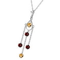thumbnail image 2 of Galaxy Gold 14K Solid Gold Natural Citrine Pendant Necklace for Women - White Gold Fine Jewelry, 2 of 3