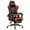 Red, variant on WDZS Gaming Chair, Video Game Chair with Footrest and Massage Lumbar Support, Ergonomic Computer Chair Height Adjustable with Swivel Seat and Headrest (Dark Black)