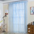 thumbnail image 4 of Pura ventana varilla bolsillo cortina dormitorio balcón cortina ventana tratamiento (azul), 4 of 8