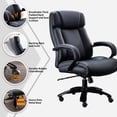 thumbnail image 6 of Ultra Big and Tall Desk Chair with Padded Armrest and Adjustable Seat - Supports up to 500lbs，Black, 6 of 7