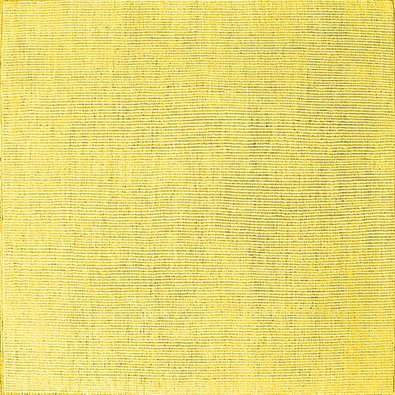 Ahgly Company Machine Washable Indoor Square Solid Yellow Modern Area Rugs, 8' Square