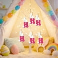 thumbnail image 4 of Decoraciones de Pascua, adornos de Pascua, regalos de Pascua Adorno de letra con orejas de conejo de madera de Pascua Letrero colgante de madera, 4 of 6