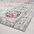 thumbnail image 5 of Transitional 2x8 Area Rug (2'2'' x 7'3'') Medallion Aqua, Pink Indoor Runner Easy to Clean, 5 of 9