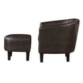 thumbnail image 7 of Convenience Concepts Take a Seat Roosevelt Accent Chair with Ottoman, Espresso Faux Leather, 7 of 7