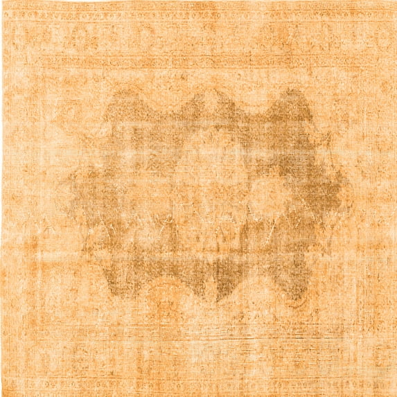 Ahgly Company Indoor Square Persian Orange Traditional Area Rugs, 5' Square