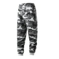 thumbnail image 3 of WTOBBY Men's Camouflage Casual Trousers Outdoor Leisure Sports Straight Leg Pants with Cuffed Ankle USA Style Military Print Men's Pants,Gray M, 3 of 3