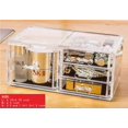 thumbnail image 3 of Cq acrylic Organisateur de Maquillage 6 Tiroirs et 16 Compartiments avec Étuis de Rangement Cosmétiques, Haut de Gamme comme Support de Pinceaux et Rouges à Lèvres, Ensemble Clair 2 Pcs, 3 of 4
