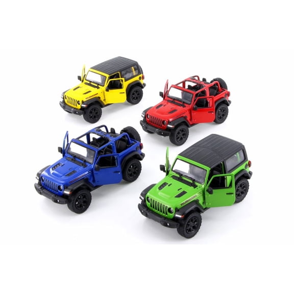 Jeep Wrangler Rubicon Diecast Car Set - Box of 12 1/34 Scale Diecast Model Cars, Assorted Colors