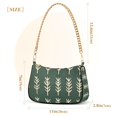 thumbnail image 3 of FORMRS Womens Shoulder Bag with Chain Strap Clutch Purse Cute Tote Handbag, Dark Green Leaves, 3 of 7