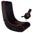 thumbnail image 1 of Sylvania SCH205-HP Chaise de Jeu Rocker avec Haut-Parleurs Intégrés avec Bluetooth & Casque de Jeu & 44; Noir & Rouge, 1 of 1