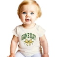 thumbnail image 3 of Green and Gold Game Day Shirt for Women, Teens & Kids Team Colors Football Bow Graphic Tee Natural Shirt 2T, 3 of 5