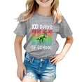 thumbnail image 4 of LUOGENLI T-Shirt pour Filles Garçon et Fille Mode Décontractée Imprimé Col Rond Manches Courtes T-Shirt Haut Maxi avec Shorts Gris 8-9 Ans, 4 of 4