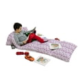 thumbnail image 3 of Feather Floor Pillow Lounger Cover, Bohemian Ornamental Fluffy Plumage Composition on Soft Colored Backdrop, Nap Mat Printed Fabric Case for 5 Pillows, 88" x 36", Pale Mauve and Lilac, by Ambesonne, 3 of 5