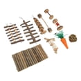 thumbnail image 2 of Juguetes para masticar hámster, 10 piezas de juguetes para masticar hámster, juguetes para masticar Chinchillas, juego de juguetes de madera para hámster, diseño de próxima generación Jadeshay A, 2 of 8