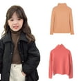 thumbnail image 3 of Qudderr Chandails pour Filles Tout-Petits 2-13 Ans Pull à Col Roulé Manches Longues Automne Hiver, 3 of 9