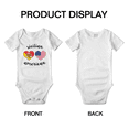 thumbnail image 3 of Sicilian American Flag Two Hearts Cute Baby Bodysuits Newborn Clothes (White, 18-24 Months), 3 of 5