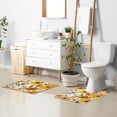 thumbnail image 6 of Yayeee Bath Rugs for Bathroom Floor Set of 2 Non Slip Fluffy Soft Absorbent Mat, Yellow Flowers, 6 of 7