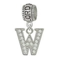 thumbnail image 1 of Delight Jewelry Silvertone Crystal Initial - W - Lord Guide Me Charm Bead, 1 of 4
