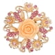 thumbnail image 5 of Broche de cristal de cristal floral elegante, joyería de moda / de mujeres Rosado Yinane Pin de la broche, 5 of 6