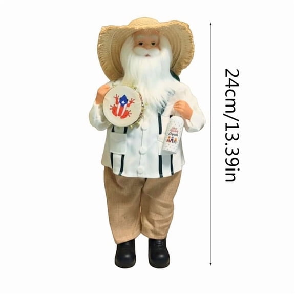 Puerto Rican Santa Claus Figurine 2025 - Christmas Puerto Style Santa Claus Figure Decor With