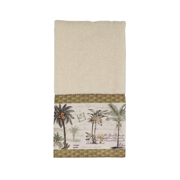 Avanti Linens Colony Palm Fingertip Towel - Ivory