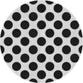 thumbnail image 1 of Ahgly Company Machine Washable Indoor Round Transitional Charcoal Black Area Rugs, 6' Round, 1 of 7