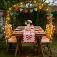 thumbnail image 5 of 2 PCS 69.29in Tablecloths Rectangular Valentines Day Decorations, Tablecloth Runner Waterproof TV Cabinet Cover Coffee Long Tablecloth for Dining Tables, Buffet Parties and Camping, 5 of 7