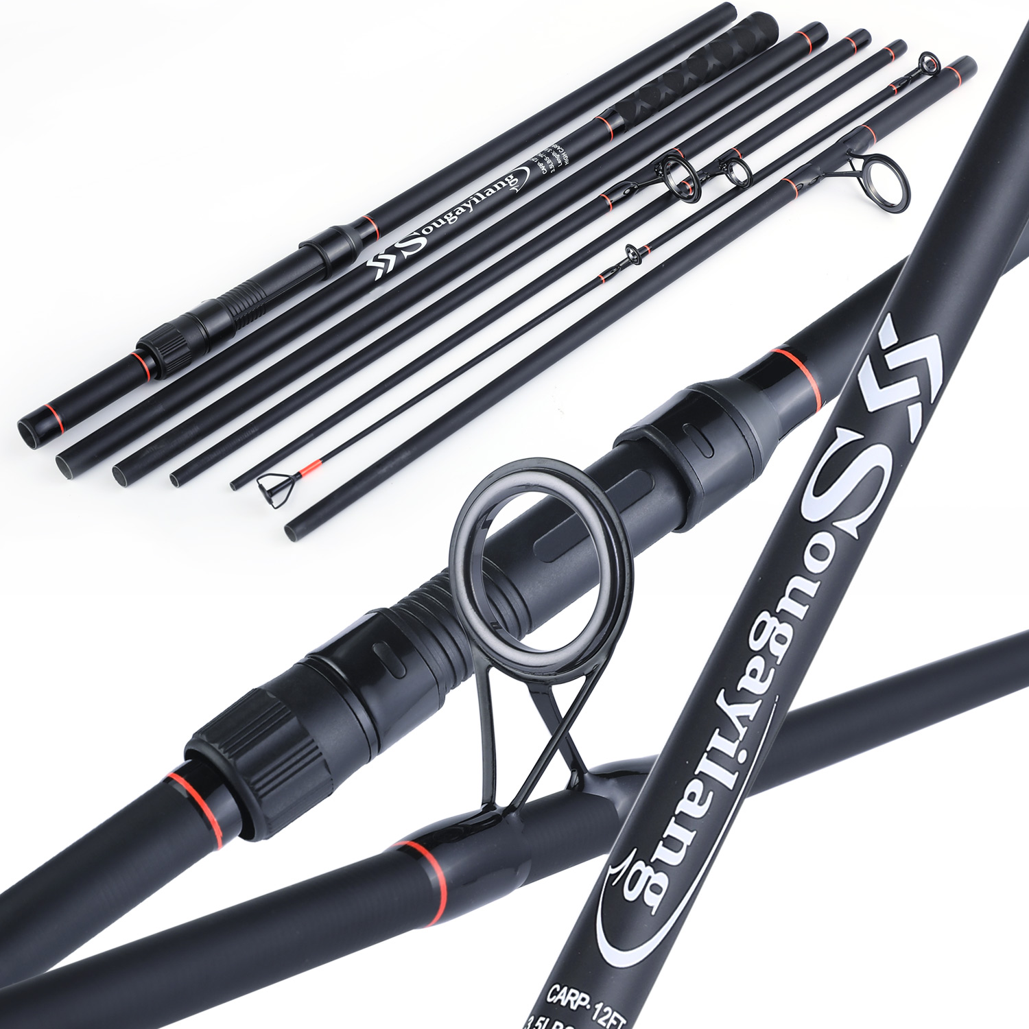 Sougayilang 3.0M/ 3.6M 6/7 Sections Fishing Rod Hard Carbon Fiber