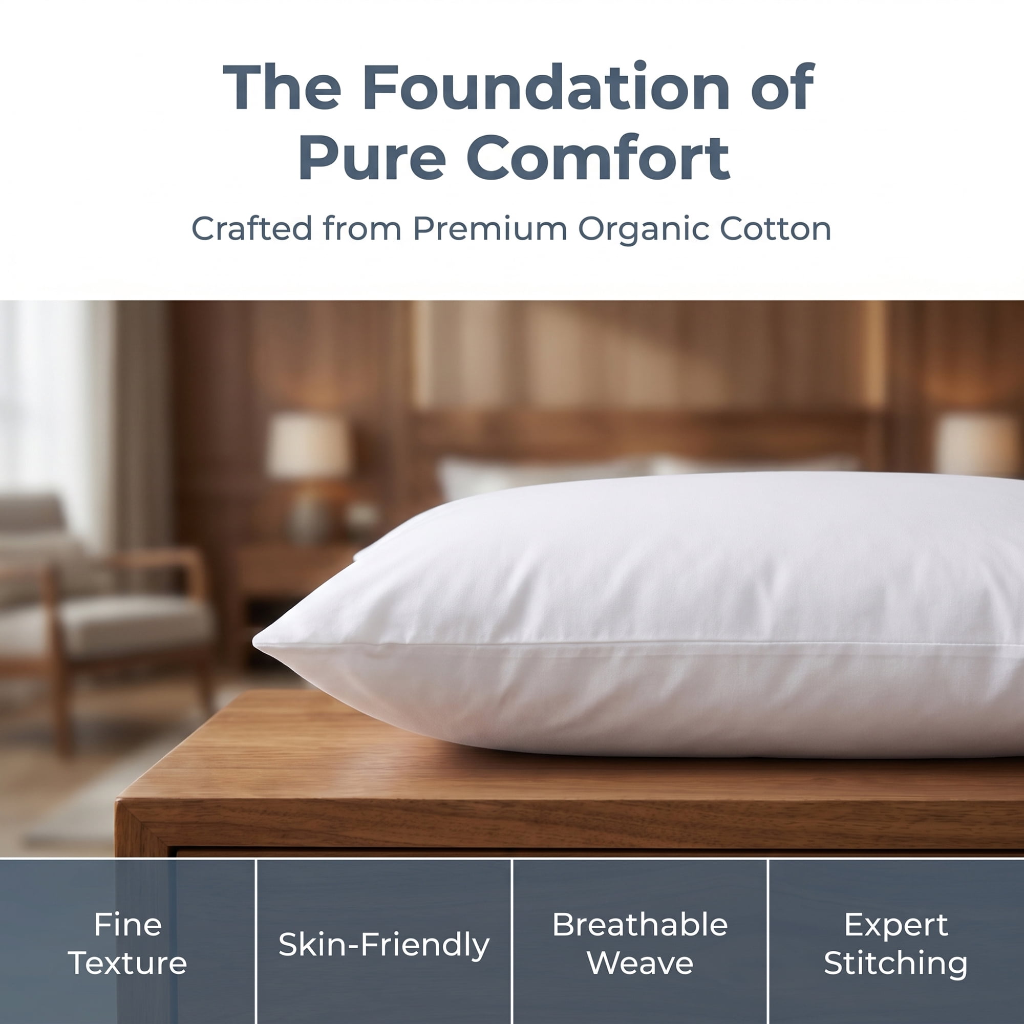 Unique Bargains 4Pcs Breathable Hypoallergenic Polyester Pillow Protectors White 20" x 30"