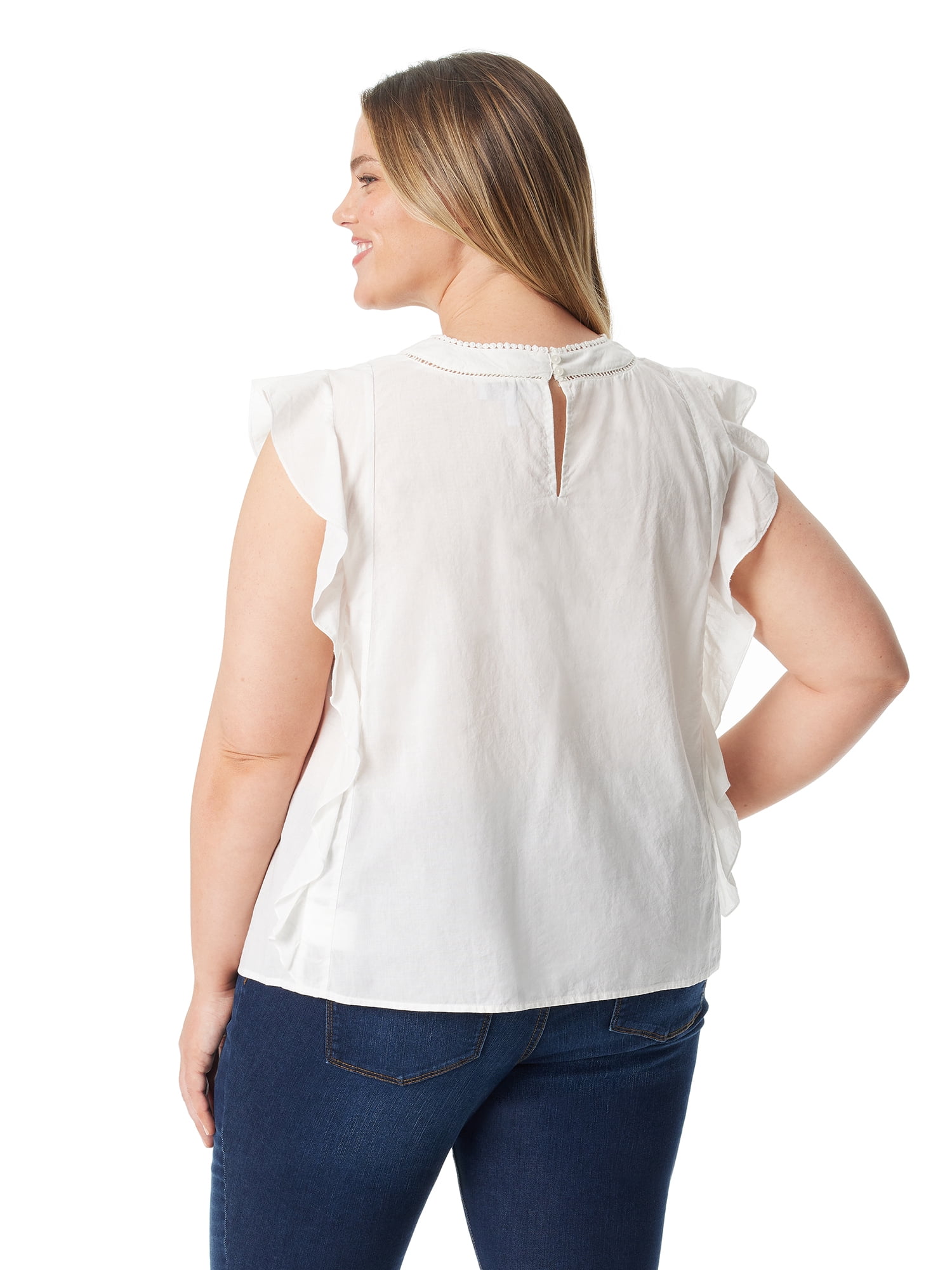 Jessica Simpson Women's Ruby Flutter Woven Top