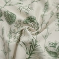 thumbnail image 5 of TWOPAGES 84"x102" Floral Print Light Filtering Drape Pinch Pleat Header Linen Blend Curtain for Bedroom, 1 Panel, Moss Green, 5 of 6