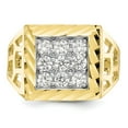 thumbnail image 5 of 10K Yellow Gold Ring Band with Stones Cubic Zirconia CZ White, Size 8, 5 of 5