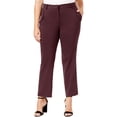 thumbnail image 1 of NY Collection Pantalones de vestir con detalle de bolsillo para mujer, rojo, 1X, 1 of 1