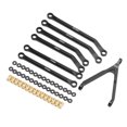 thumbnail image 2 of Conjunto de varillas de dirección RC, soporte de cabeza de bola de latón, marco de amarre, lazo de goma, accesorios de carcasa de coche RC 1/24 para Axial negro, 2 of 10