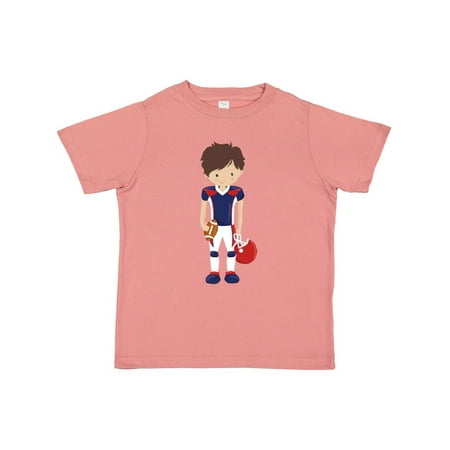 

Inktastic Cute Boy Brown Hair American Football Rugby Gift Toddler Boy Girl T-Shirt