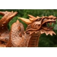 thumbnail image 4 of Wooden Crawling Dragon Handmade Sculpture Statue Handcrafted Gift Art Decorative Home Decor Figurine Accent Decoration Artwork Hand Carved Size: 16" long x 7.5 tall x 4" deep, 4 of 4