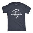thumbnail image 1 of Mens I'm Not Lazy I'm Overflowing With Potential Energy T Shirt Funny Science Nerdy Graphic Tee (Heather Navy) - L, 1 of 3