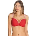 thumbnail image 1 of Freya Deco Vibe Womens Underwire Molded Plunge Bra with J Hook, 30E, Grenadine, 1 of 4