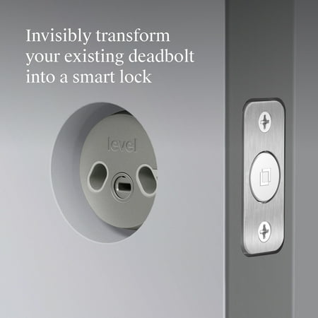 Level - Bolt Bluetooth Retrofit Smart Lock with App/Keypad/VoiceAssistant Access - Silver