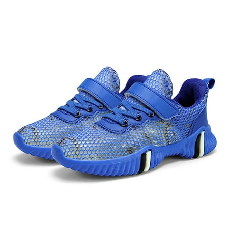 

Kids Sneakers for Boys Running Shoes Lightweight Breathable Walking Shoes Blue 28