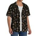 thumbnail image 2 of Sikiie Jewelry And Keys Men's Cuban Shirt, Hawaiian Shirts, Business Casual Button Down Shirts, Short Sleeve Shirt-4X-Large, 2 of 5