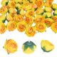thumbnail image 1 of Uxcell Paquete de 50 Cabezas de Camelia Artificial, Cabeza de Camelia de Seda Falsa de 1.3 Pulgadas para Boda/Ramo/Pared de Flores [Amarillo, 3.5cm], 1 of 7