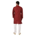 thumbnail image 4 of eloria Men's Tunic Jacquard Kurta Pajama Indian Traditional Suit Wedding Party Dress Set Party Wear Apparel, 4 of 6